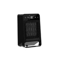 Desktop electric heater with touch screen digital display and remote control in black or white colours