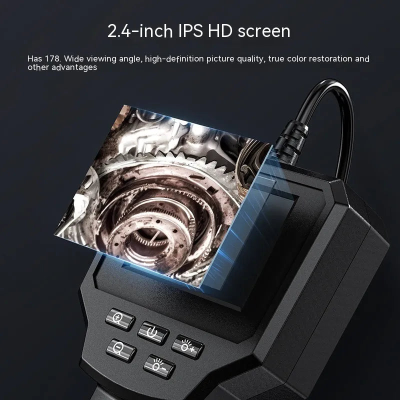 Waterproof HD inspection camera with 8mm diameter probe for auto repair and plumbing diagnostics
