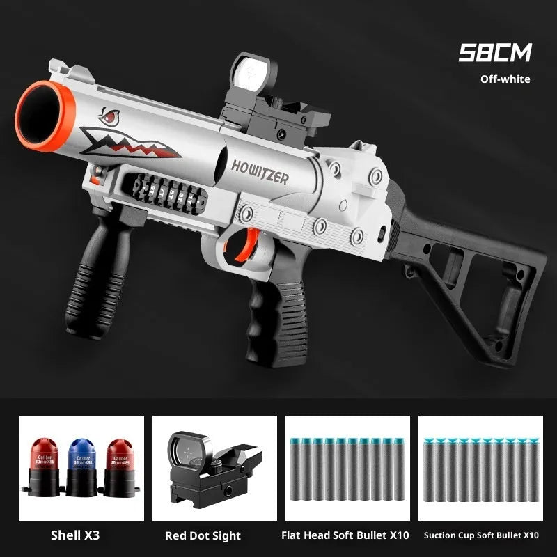 Three-series grenade launcher soft bullet gun plastic toy for boys in shark sand colour