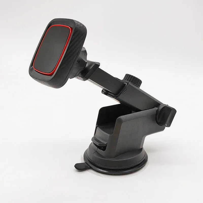 Hose black universal car air vent phone holder with long brush design mounted on vehicle dashboard