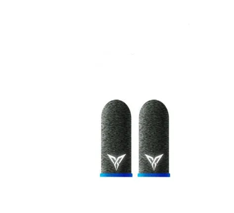Green game thumb sleeves made of silver fibre with a 3M reflective logo, for sweat absorption during gaming.