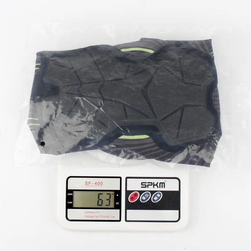 Sports sponge anti-impact knee pad in black orange colour, polyester fabric, for outdoor cycling running and basketball