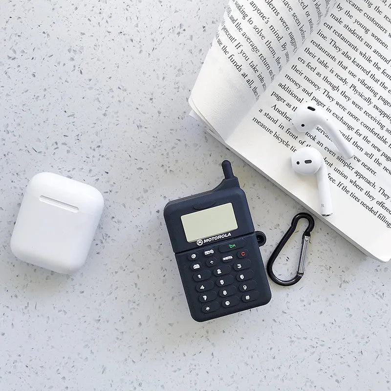 Silicone AirPods case with cartoon animal design in multiple colours