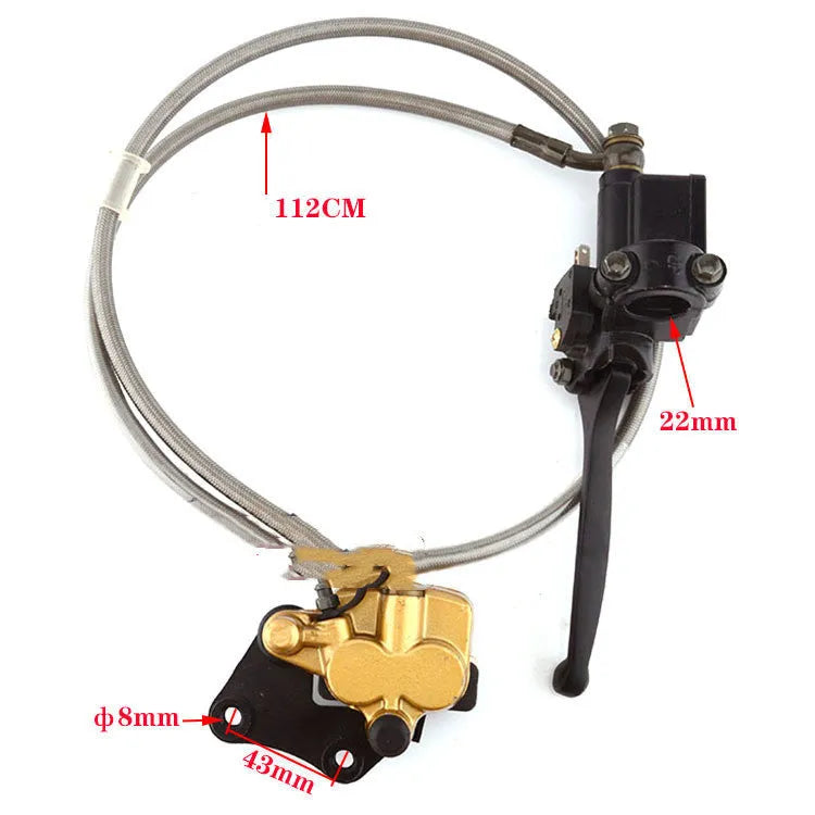 Off-road motorcycle front and rear brake pump set in gold for 110-150cc disc brake use