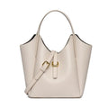 Genuine leather women's large capacity hand holding bucket bag in European retro style
