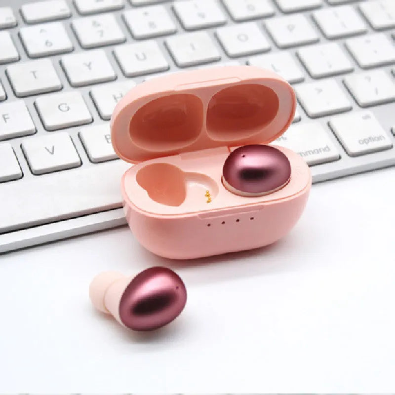Wireless Bluetooth stereo headset in black colour with earbud design