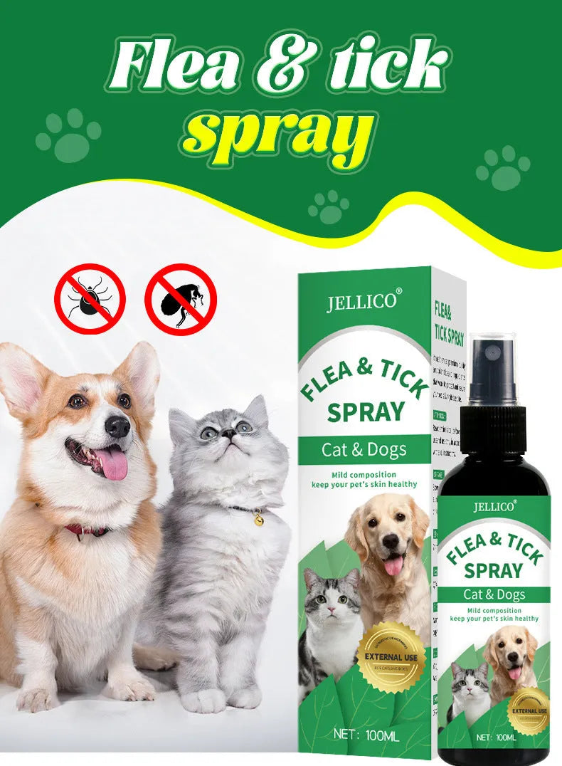 100ml pet skin itching spray bottle for dogs and cats with insect repellent formula