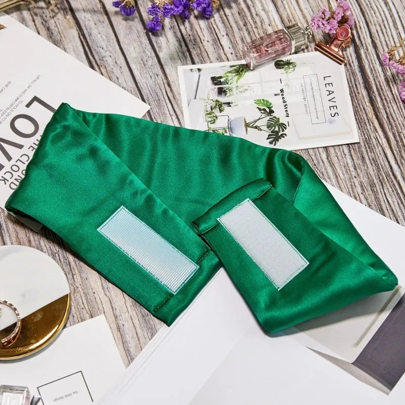 Mulberry silk sleep eye mask in multiple colours with adjustable head straps.