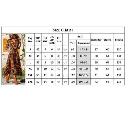 V-neck chiffon midi dress with print pattern and high waist design