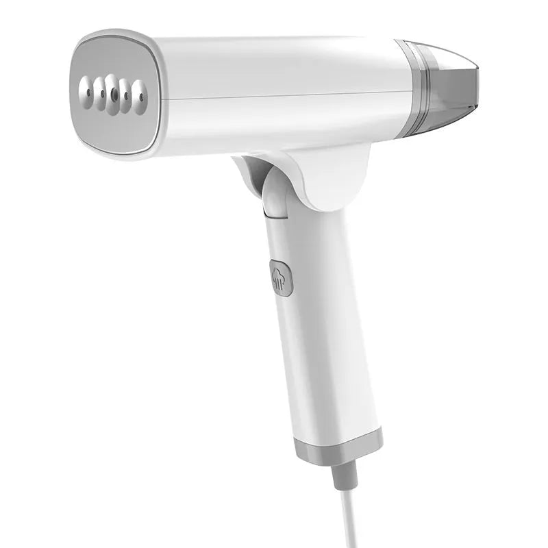 Handheld garment steamer and steam iron in blue or white with 1300W power and 85ml tank