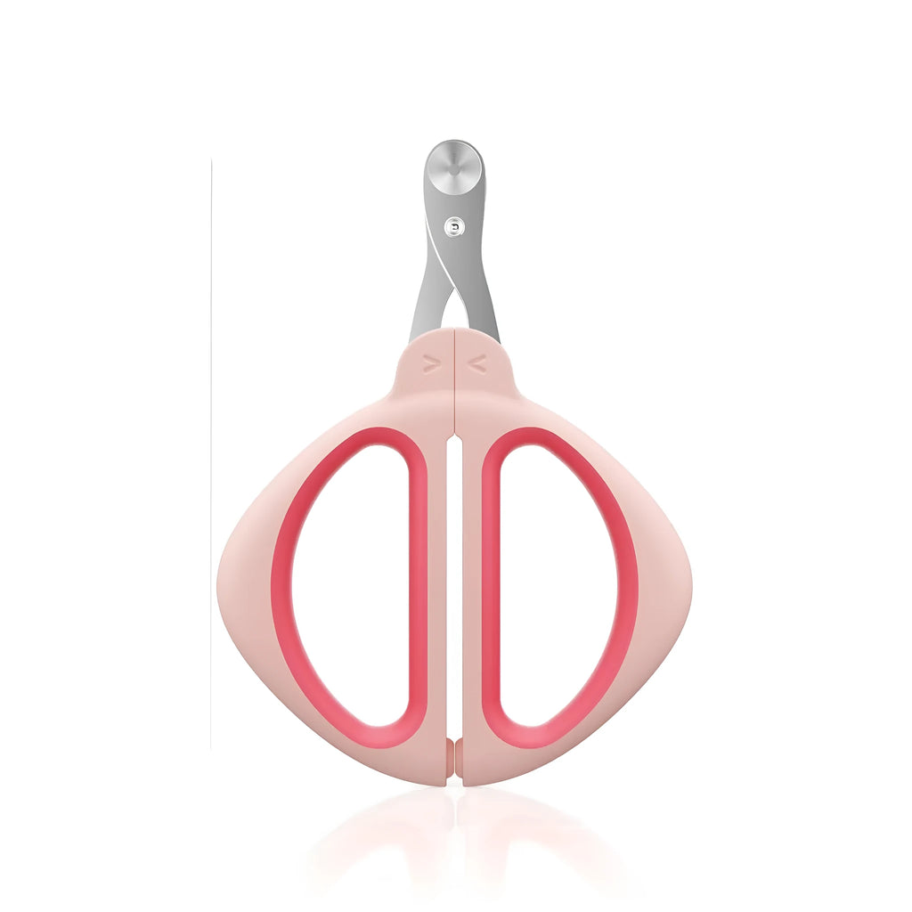Blue cat nail clipper with positioning hole guide and ergonomic handle