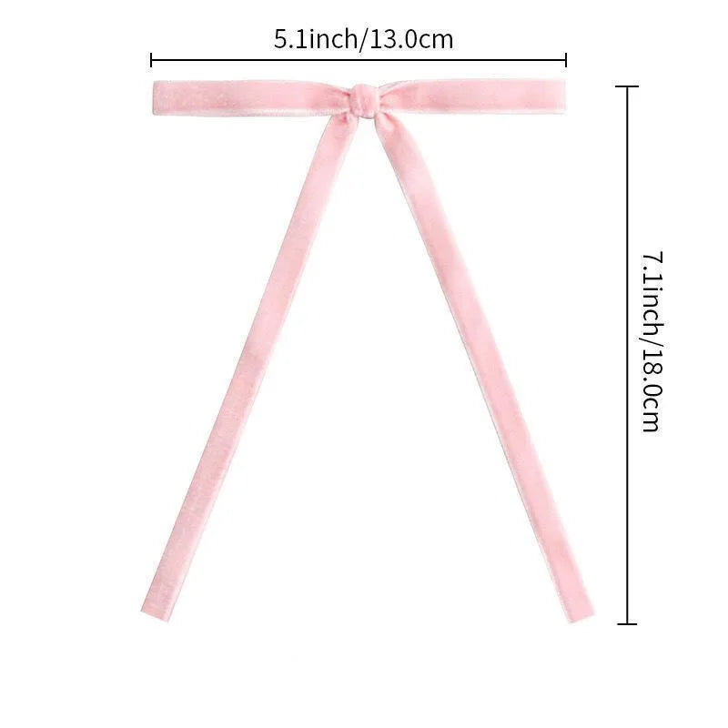 Velvet ribbon Christmas tree strap pendant decoration in pink, measuring 13x18x1cm