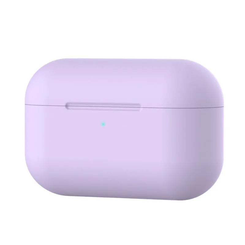 Soft silicone protective cover for AirPods Pro wireless headphones shown in multiple colour options.