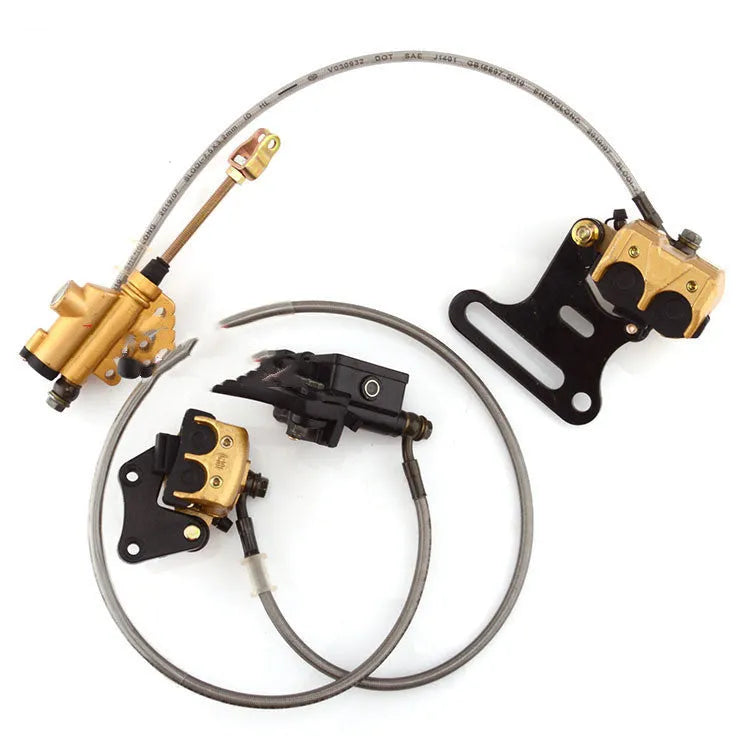 Off-road motorcycle front and rear brake pump set in gold for 110-150cc disc brake use