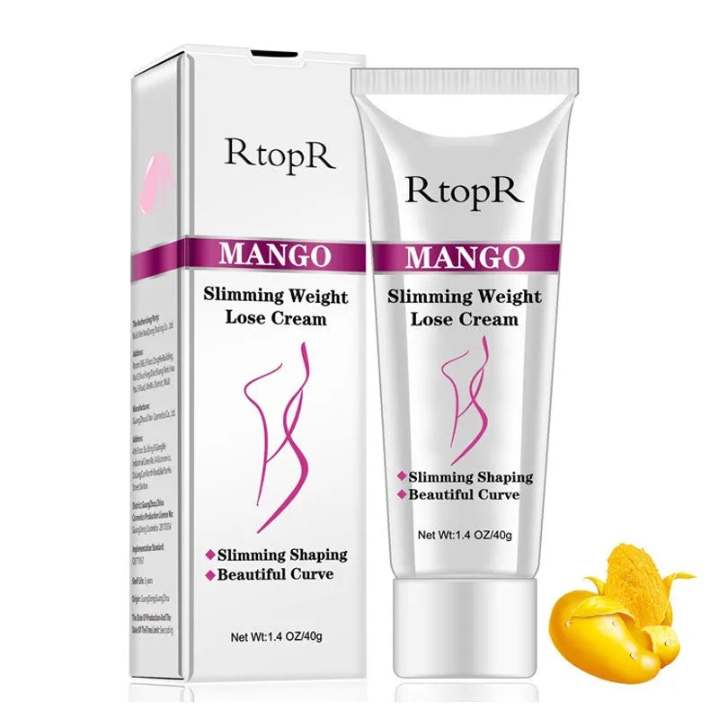 RtopR Mango Body Lotion Cream, white slimming cream with herbal extracts for massage and 30 to 40 minute wrap routine