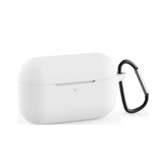 Soft silicone protective cover for AirPods Pro wireless headphones shown in multiple colour options.