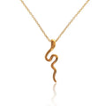 Stainless steel geometric pendant clavicle necklace with electroplated gold finish, golden irregular ring option on snake bone chain