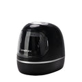 Creative electric pencil sharpener three-speed geometric plastic body black colour on desk