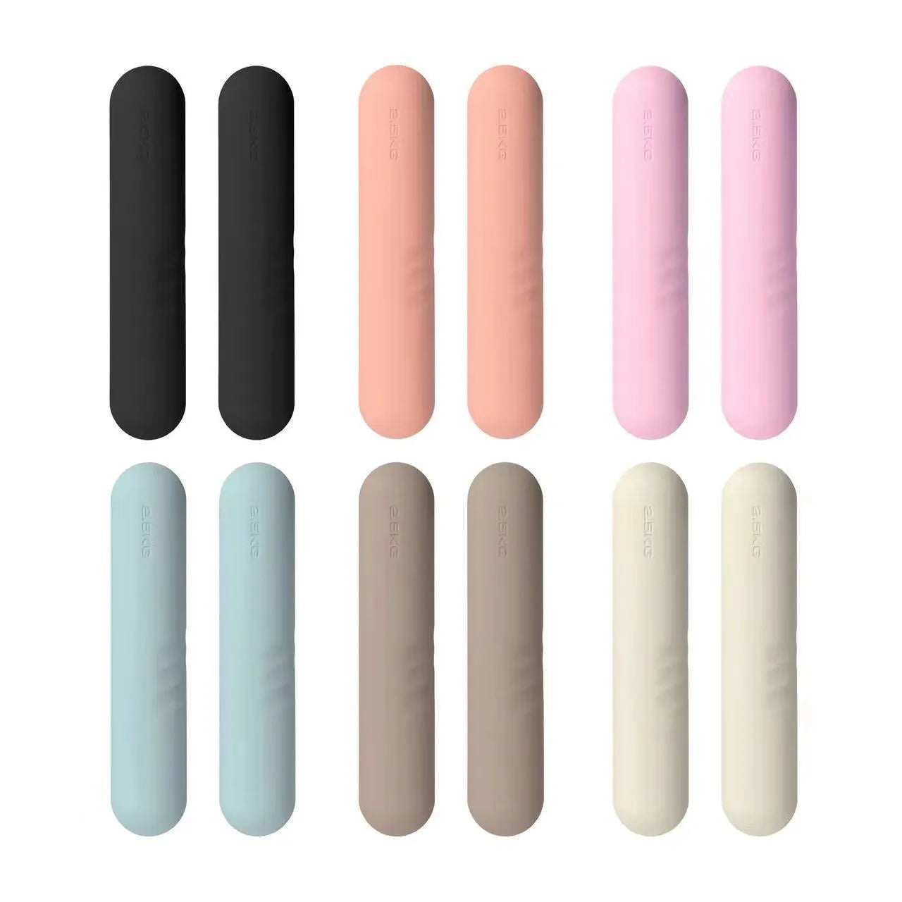 Silicone-edged hand-drawn dumbbell stick in selected colour and weight for non-slip fitness workouts.