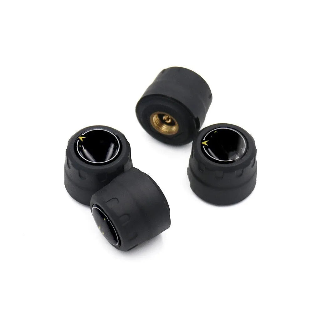 Bluetooth 5.0 automotive tire pressure monitoring system with four black external sensors