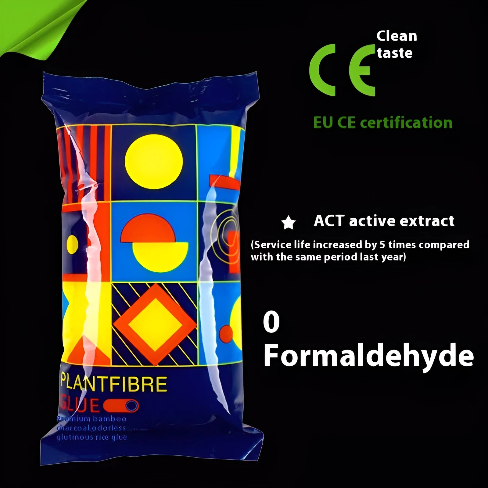 Bottle of Glutinous Rice Glue E, a formaldehyde-free wallpaper adhesive.