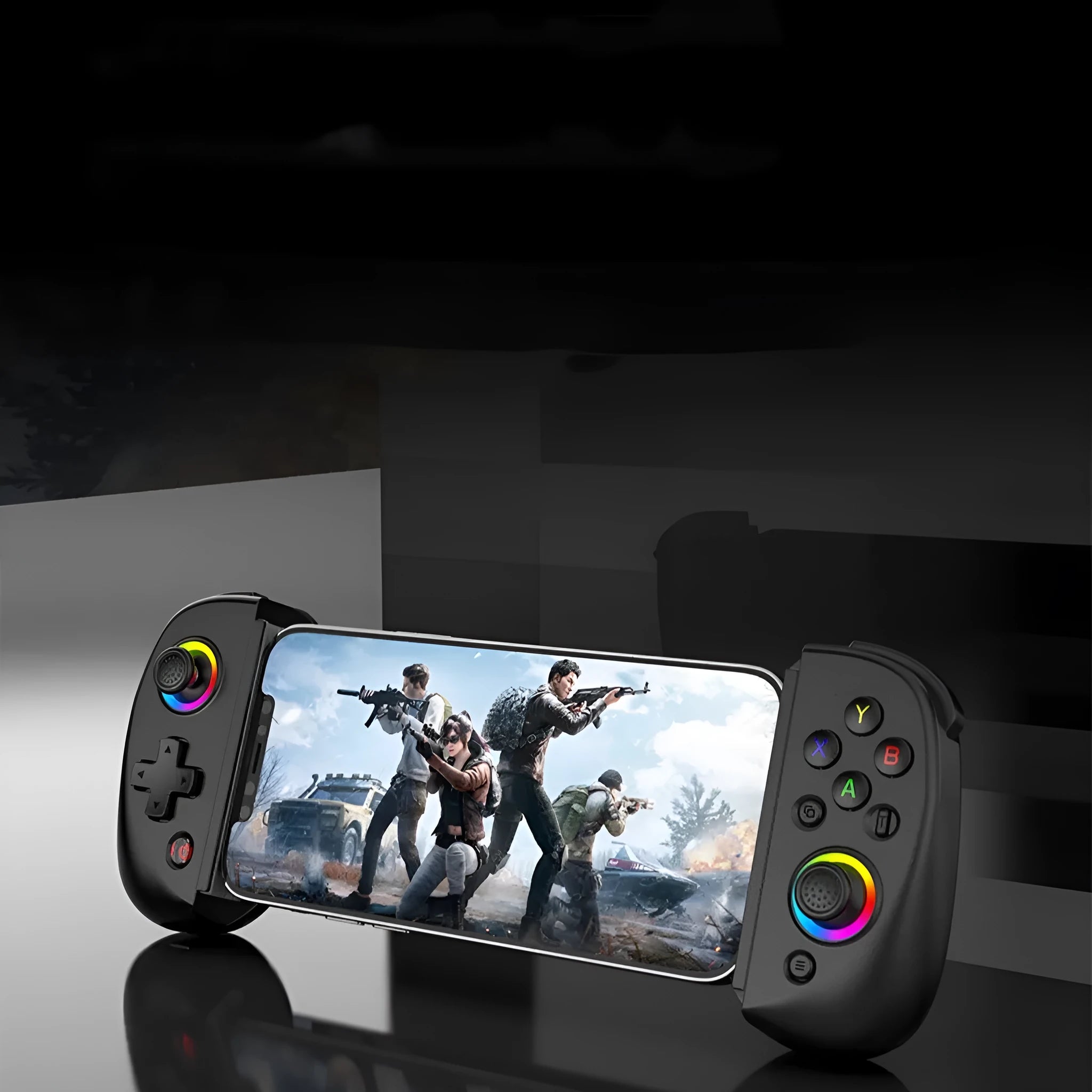 D8 Bluetooth gamepad controller with stretchable tablet holder in a choice of colours