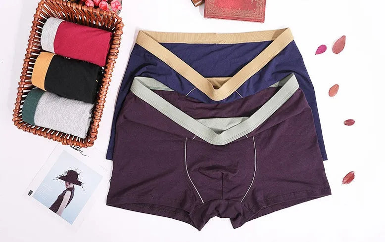 Men's oversized cotton baggy boxers in black, red, gray, blue and purple colours with loose fit design