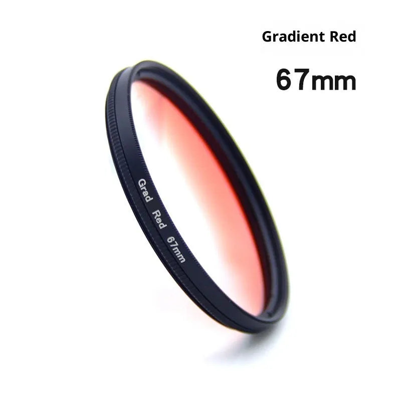 52mm gradient mirror camera filter with plastic construction for travel and outdoor shooting effects