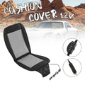 Black and grey grid car cool seat cushion with fibre outer and EVA fill for summer use