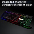 Glowing USB gaming keyboard cable with braided nylon sleeve in white or black options