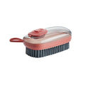 Blue automatic liquid cleaning brush with ergonomic grip for shoes and household laundry