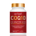 Bottle of custom private label CoQ10 soft capsules 120 count for digestion support wholesale OEM ODM