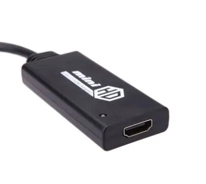 DM-HN09 mini USB 3.0 to HDMI adapter cable in black with two connector ends