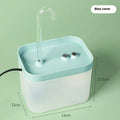 Cat water fountain with automatic circulation, frosted blue crystal bowl, 1500ml capacity, mute pump