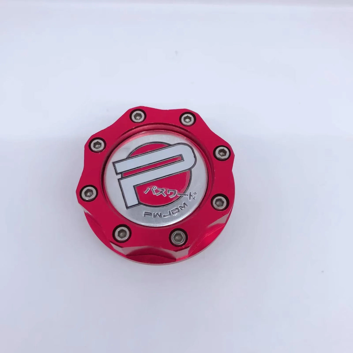 Aluminum alloy fuel tank cap for Honda vehicles in red, blue, gold, and purple colour options