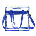 Women's transparent PVC messenger shoulder bag with crossbody strap in multiple colour options
