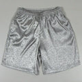 Men's traditional black Tang suit style elastic waist shorts for Tai Chi practice
