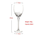 European-style vintage brushed red wine glass made of crystal glass, 301-400ml capacity, light luxury retro design, single glass