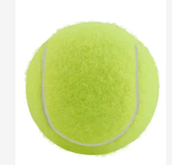 6.3cm bite-resistant rubber dog tennis ball in bright pink colour