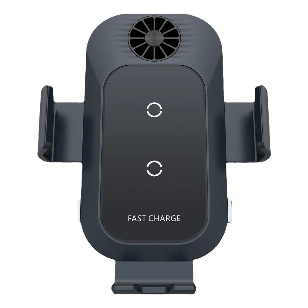 C35 colour car wireless charger phone holder with electric clamping and suction cup air vent mount