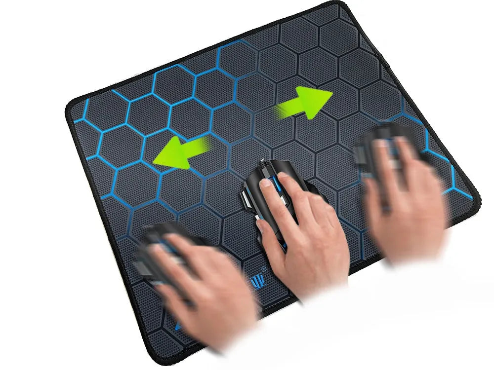 Custom cartoon print desk mouse mat with keyboard and mouse on non-slip rubber base