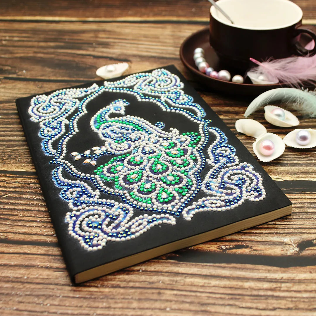 Black A5 diamond painting notebook for storing shaped drill and bright drill crystals