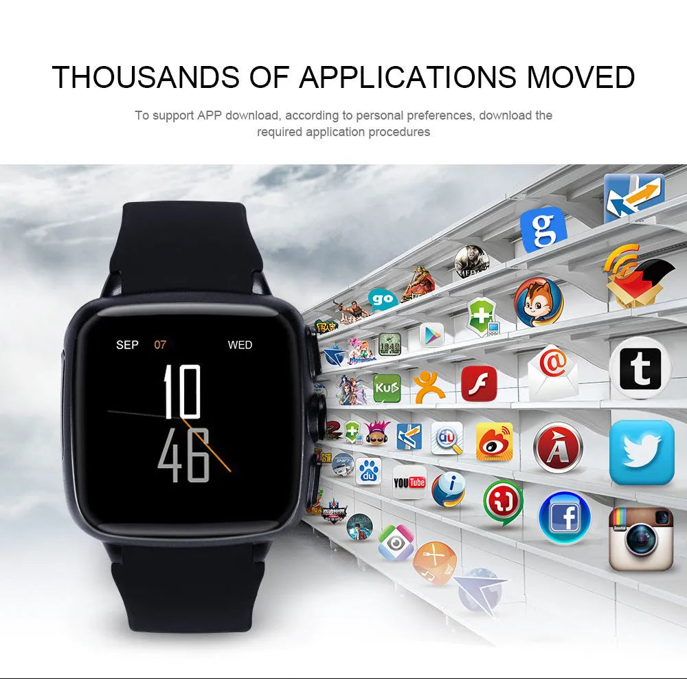 Z01smart watch with 1.54 inch screen for Android phones in black or white