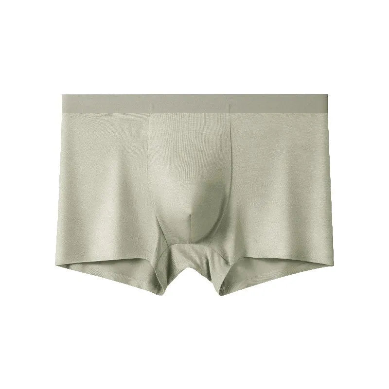 Bamboo Fiber Seamless Men's Underwear Breathable Mid Waist Knitted Solid Colour Briefs Black Green Dark Gray Light Purple Green Gray L XL XXL 3XL 4XL 5XL Summer Winter Spring Autumn
