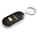 Whistle activated key finder device in black colour, compact ABS plastic lost-proof tool