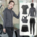 High elastic quick-dry polyester gym yoga top with built-in chest pad, available in multiple colours and sleeve lengths