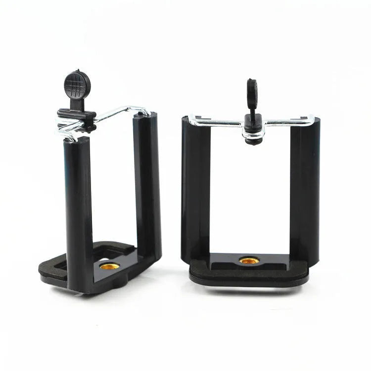 Black plastic U clip mobile phone bracket for universal smartphone mounting