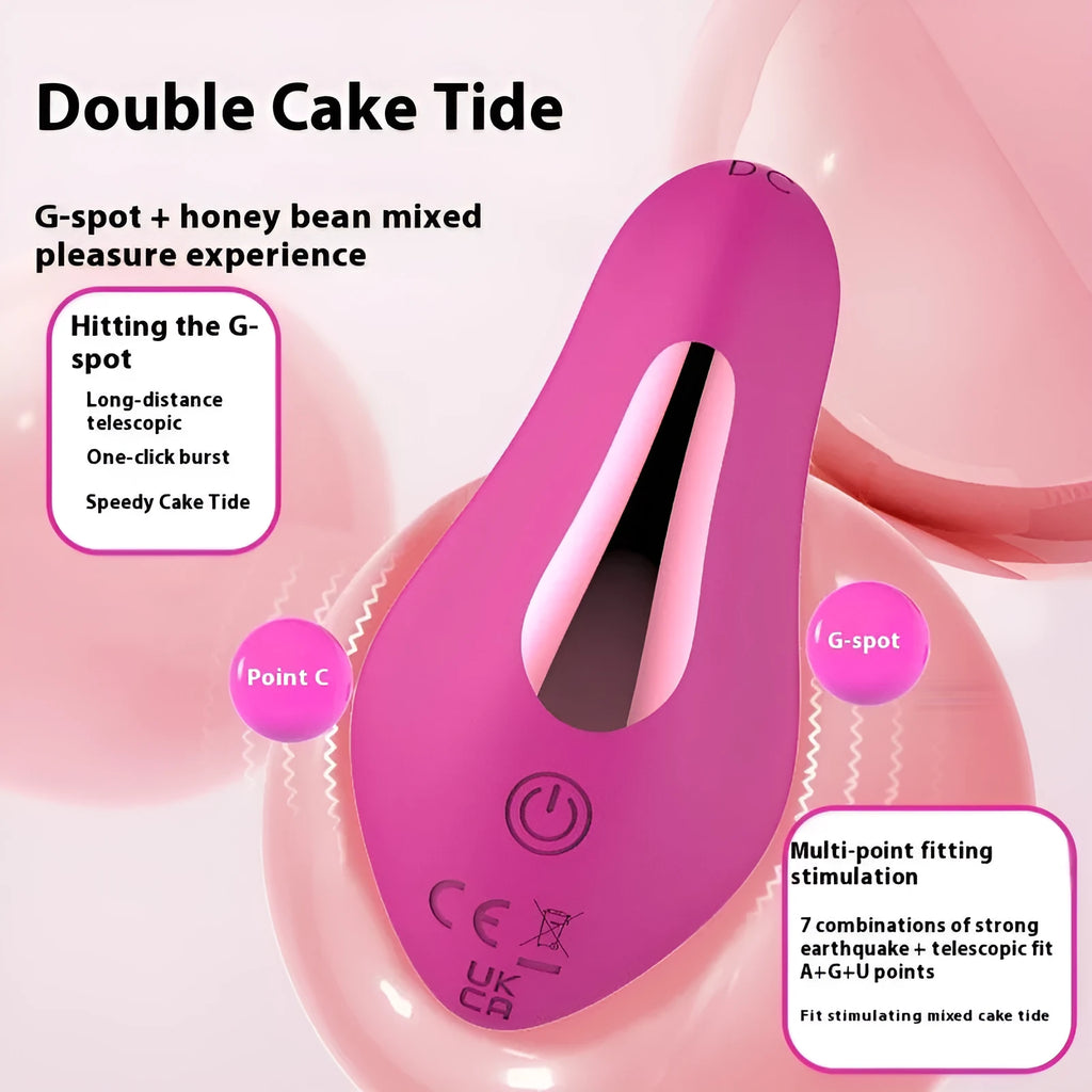 Rose red silicone female massager with butterfly design and USB charging cable