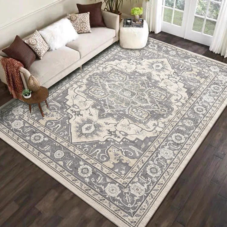 American washed polyester square carpet in Bohemian 63 pattern for living room floor