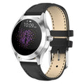 Women's multi-functional sports smartwatch with heart rate monitor on wrist